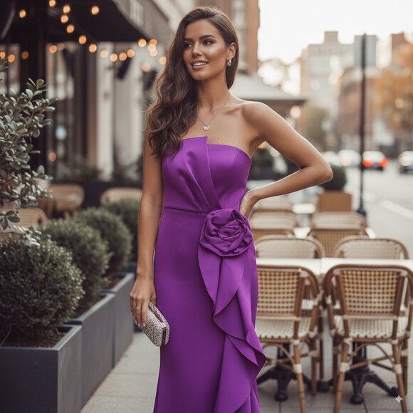 NWT Elliatt Gavotte Full Length Strapless Gown - Picture 1 of 7